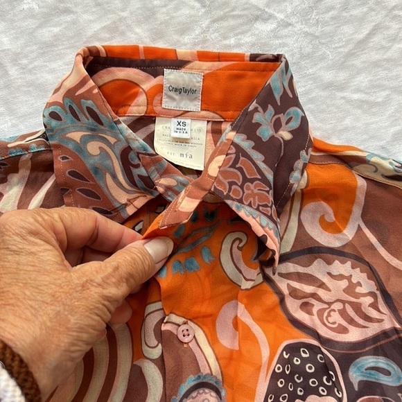 Craig Taylor Mia Paisley Silk Blouse - Picture 2 of 10